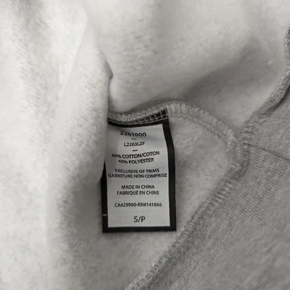 Lazypants Heather Grey Pullover Hoodie - Soft Cotton Blend, Size Small Oversized - Picture 9 of 9